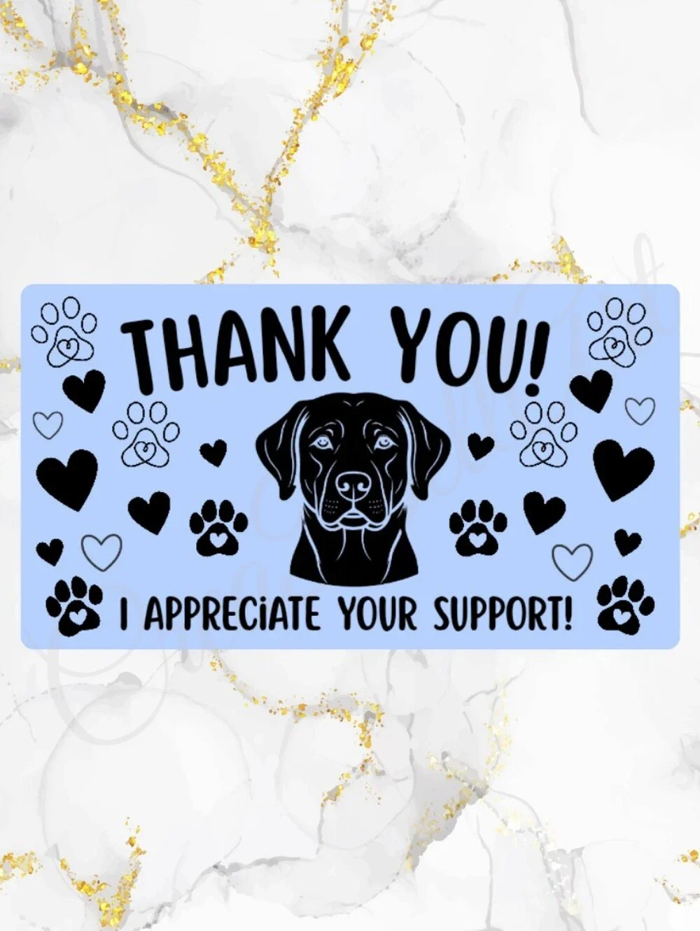 100 Cute Dog Thank You Stickers for Packaging | Small Business Labels
